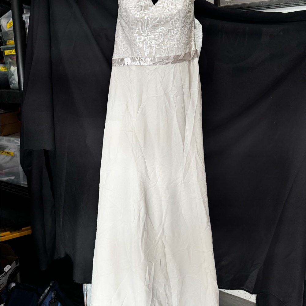 Wtoo by Watters Style 253 Lace Dress Creamrose Size 10